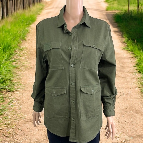 Brave Soul London Four Flap Pocket Utility Shacket - Picture 12 of 16